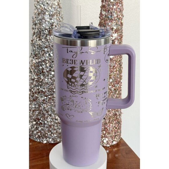 Taylor Swift 40oz Tumblr Hot/Cold Travel Cup Laser Engraved - Picture 1 of 8